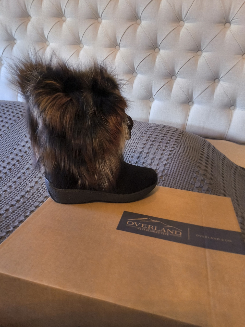 Overland Shearling-Trim Women’s Winter Boot in Multi-Brown